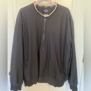 Men’s Black Callaway Golf Nylon Pullover Windbreaker 1/2 Zip Sz XL